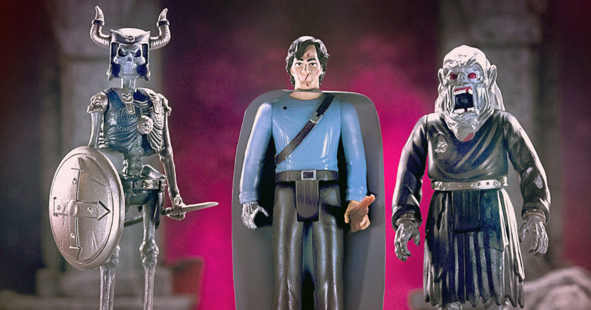 Ash, the Pit Witch and Deadite Scout Midnight variant ReAction figures