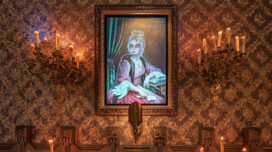 Revamped April to December portrait in The Haunted Mansion at Disneyland