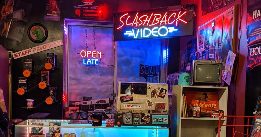 Slashback Video checkout counter