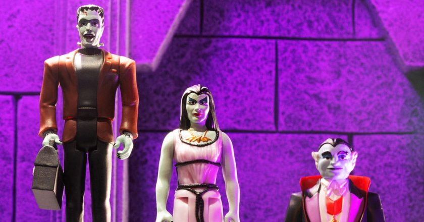 Herman, Lily, and Grandpa Munster ReAction figures