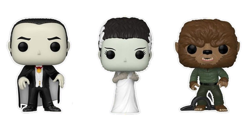 Walgreens exclusive Dracula, Bride of Frankenstein, and The Wolf Man Pop! figures