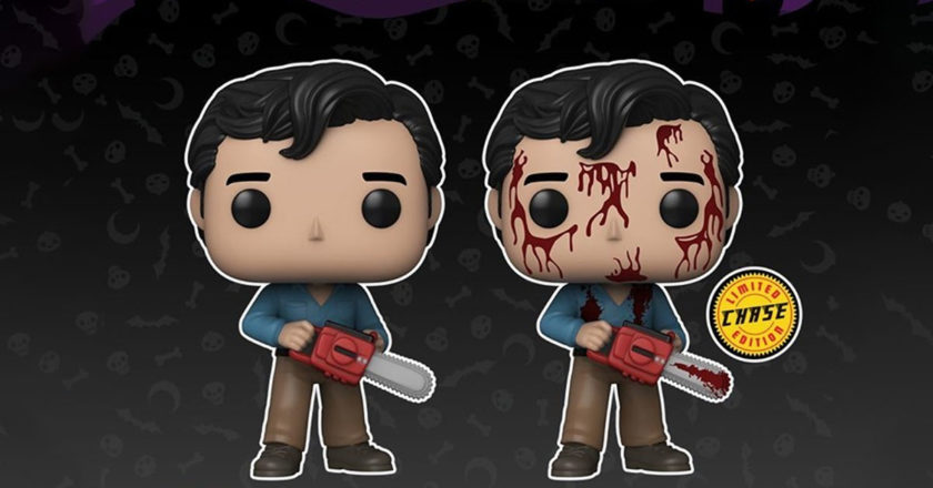 Ash Williams Pop! figure and blood-spattered chase variant figure.