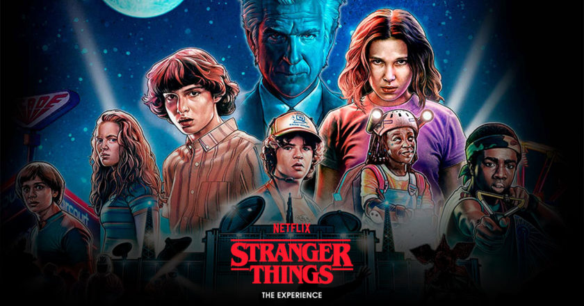 Stranger Things: The Experience key art featuring characters from "Stranger Things."