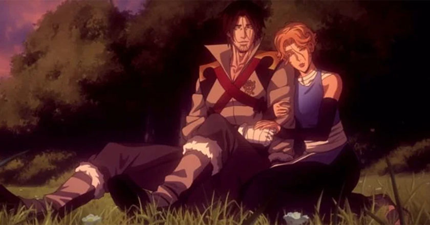 Trevor Belmont and Sypha in "Castlevania"