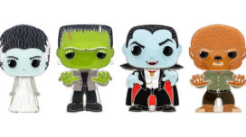 Bride of Frankenstein, Frankenstein's Monster, Dracula, and The Wolf Man Pop! Pins