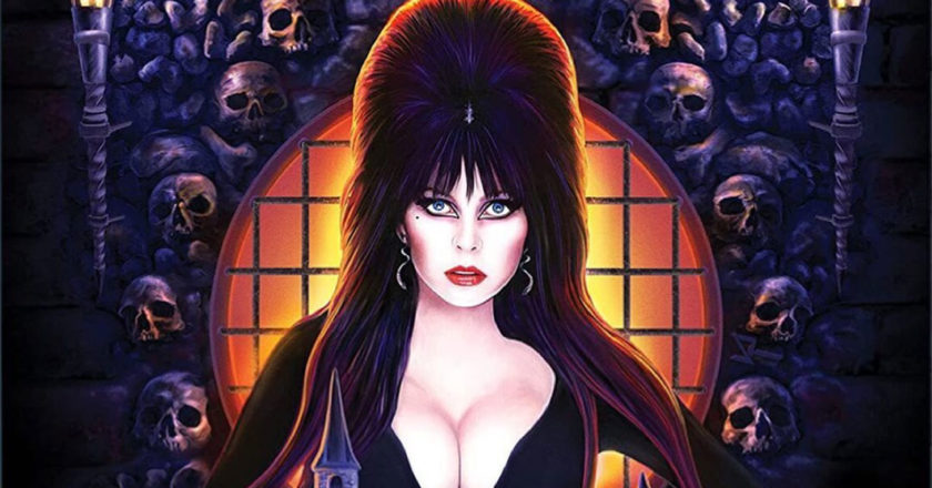 Elvira, Mistress of the Dark from the cover of Elvira's Haunted Hills on Blu-ray