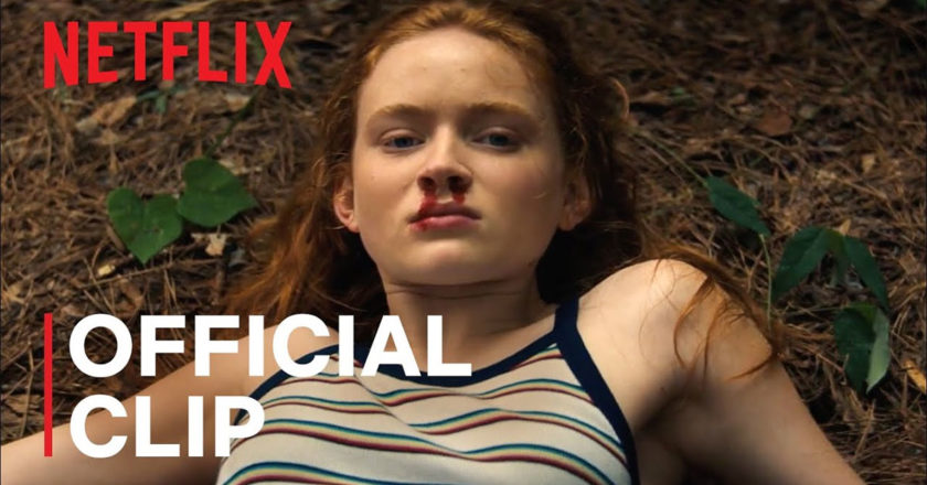 Sadie Sink lies on the ground with a bloody nose in Fear Street Part Two