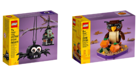 Spider & Haunted House and Halloween Owl LEGO sets