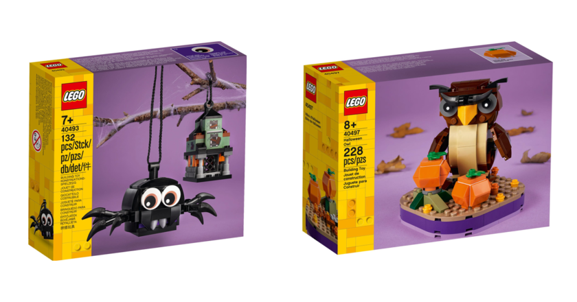 Spider & Haunted House and Halloween Owl LEGO sets
