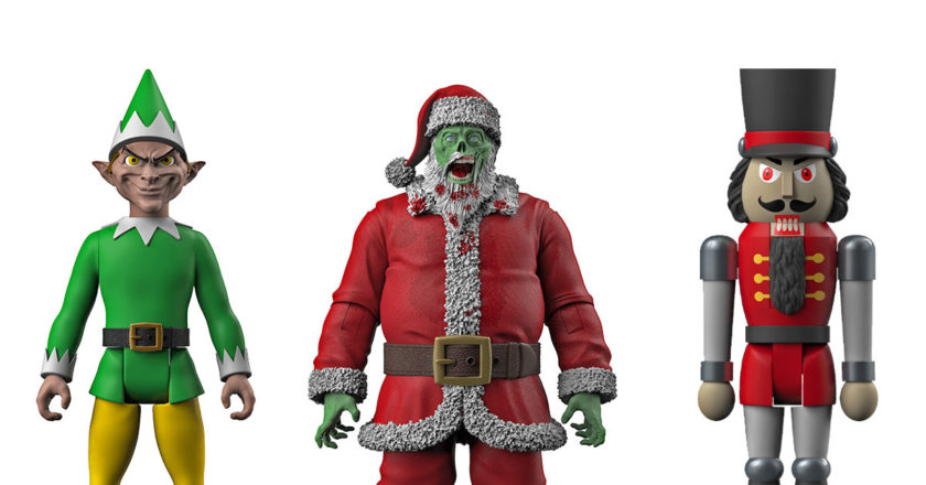 Spike the Elf, Zombie Santa, and Evil Nutcracker figures