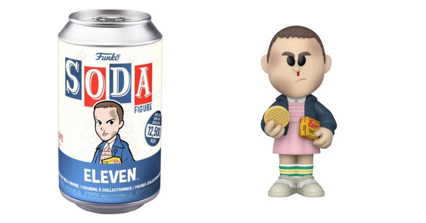 Stranger Things Eleven Vinyl Soda Figure and soda can packaging
