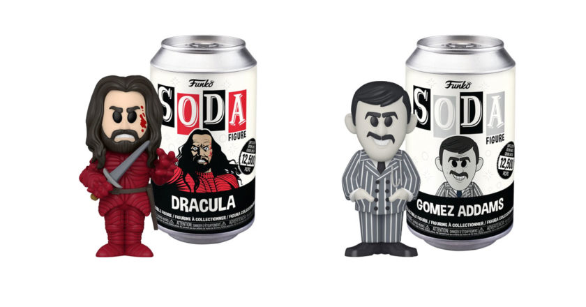 Dracula and Gomez Addams Funko Soda figures with collectible can packaging