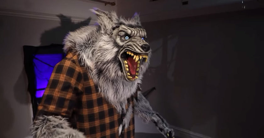 Hulking Werewolf animatronic