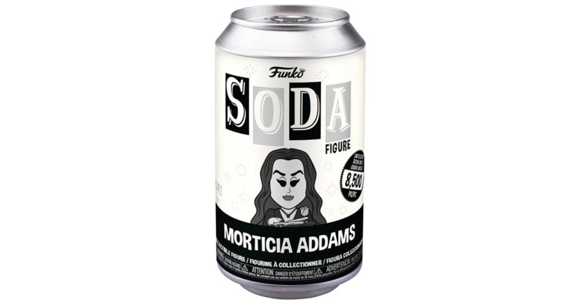 Morticia Addams Funko Soda can packaging