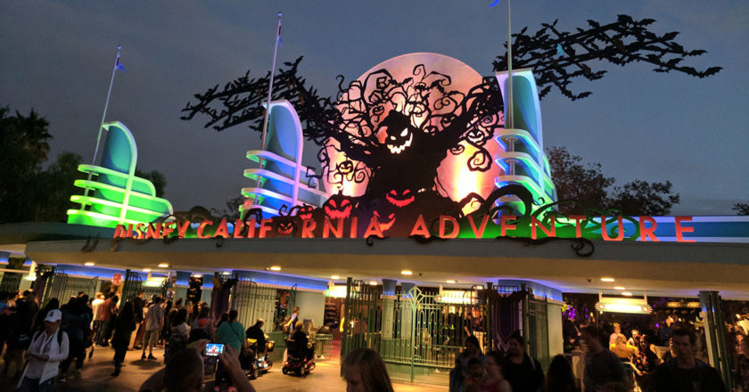 Oogie Booie looms over the entrance of Disney California Adventure Park