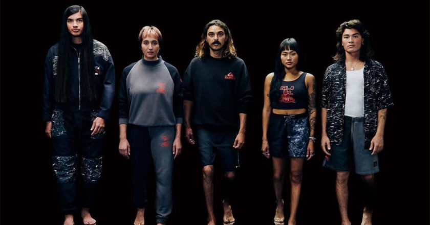 The Quicksilver surf team wearing some of the Quicksilver x Stranger Things collection