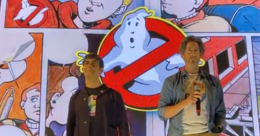 Gil Kenan and Jason Reitman on stage at Ecto Fest