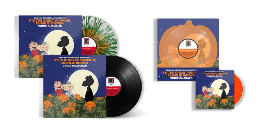 It's the Great Pumpkin Charlie Brown Original Soundtrack in collectable edition 45-RPM pressing, 33 1/3-RPM pressing, CD, and black vinyl