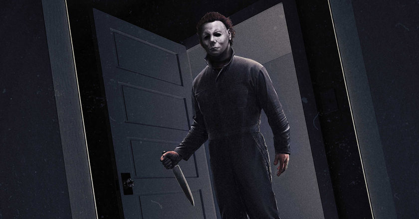 Michael Myers from the Halloween Horror Nights "Halloween" haunted house poster