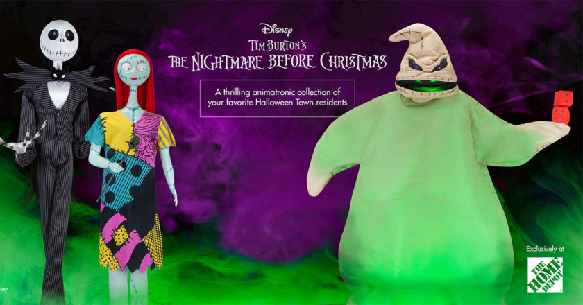 Jack, Sally, and Oogie Boogie animatronics