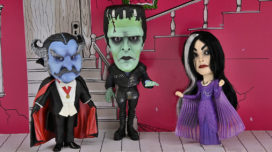 NECA Little Big Head The Count, Herman, and Lily Munster figures