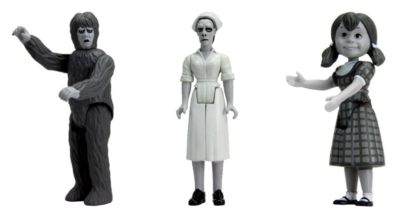 Twilight Zone Gremlin, Nurse, and Talky Tina action figures