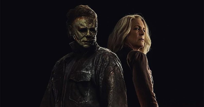Michael Myers and Laurie Strode on the Halloween Ends poster