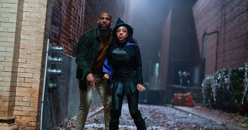 Marlon Wayans and Priah Ferguson stand in an alleyway in "The Curse of Bridge Hollow."