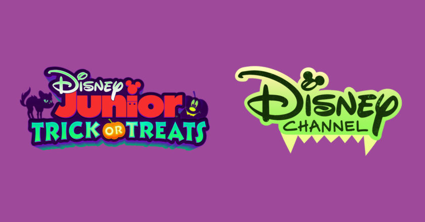 Disney Junior Tricks or Treats logo and Disney Channel Calling All Monsters logo