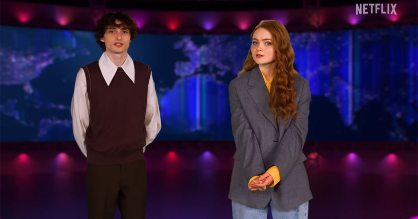 Finn Wolfhard and Sadie Sink from the Tudum 2022 trailer