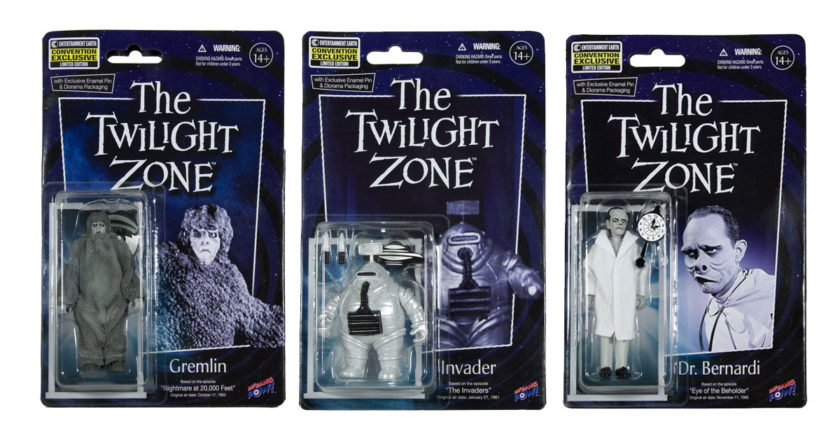 Gremlin, Invder, and Dr. Bernardi Twilight Zone action figures