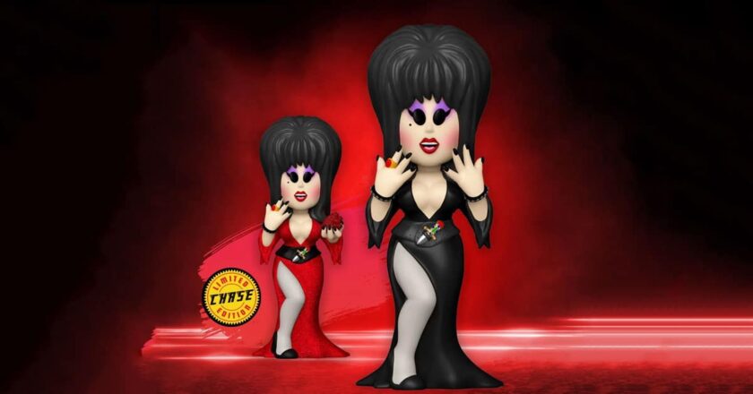 Elvira Funko Soda figure and red glitter-deco chase variant figure