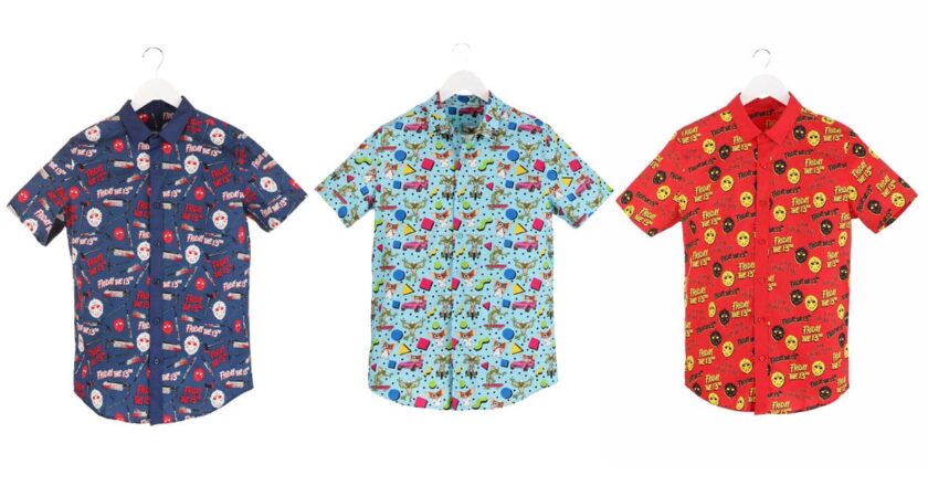 Fun.com exclusive Friday the 13th and Gremlins button-up shirts