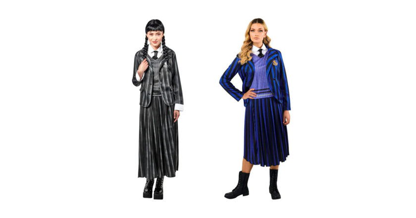 Wednesday Addams and Nevermore Academy costumes