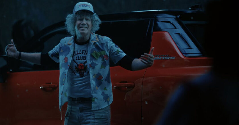 Will Ferrell pretends to be Dustin from Stranger Things in the Netflix and GM Super Bowl commercial