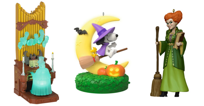 Hallmark Victor Geist, Snoopy's Moonlit Mischief, and Winifred Sanderson Keepsake Ornaments