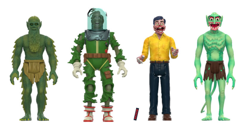 Graveyard Ghoul, Seaweed Monster, Radium Man & Commander Ben Woodruff ReAction figures