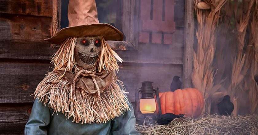 Scary Sitting Scarecrow