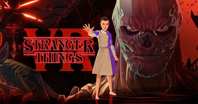 "Stranger Things VR" key art featuring Vecna and Eleven