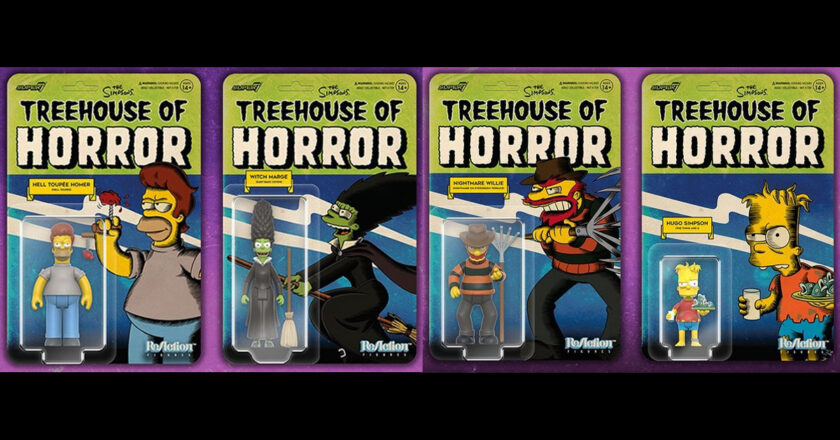 Hell Toupée Homer, Witch Marge, Nightmare Willie, and Hugo Simpson Treehouse of Horror The Simpsons ReAction figures