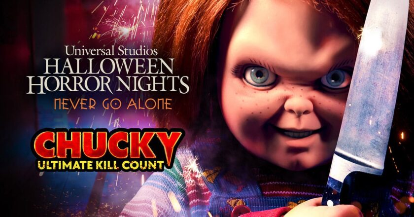 Chucky: Ultimate Kill Count key art featuring Chucky holding a knife