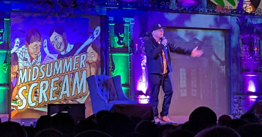 John Murdy on the main stage at Midsummer Scream 2023