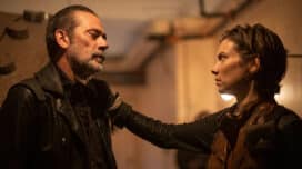 Lauren Cohan as Maggie Rhee, Jeffrey Dean Morgan as Negan in The Walking Dead: Dead City