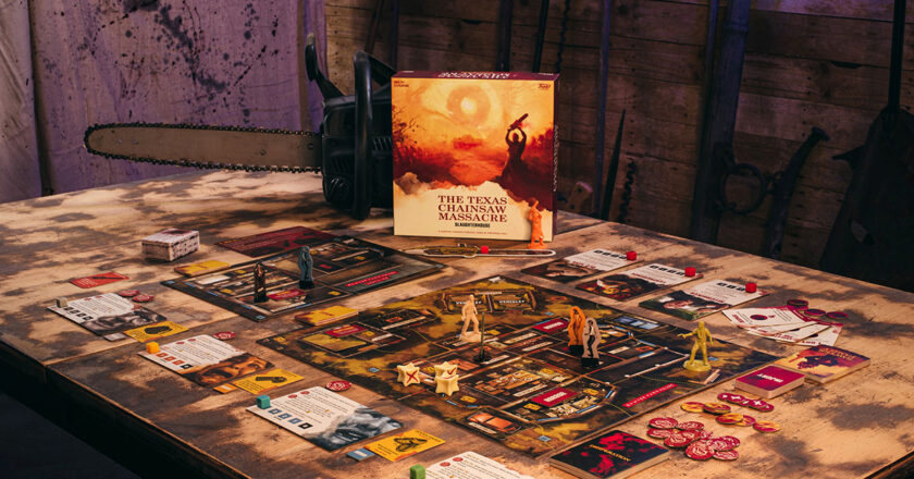The Texas Chainsaw Massacre Slaughterhouse game board with packaging