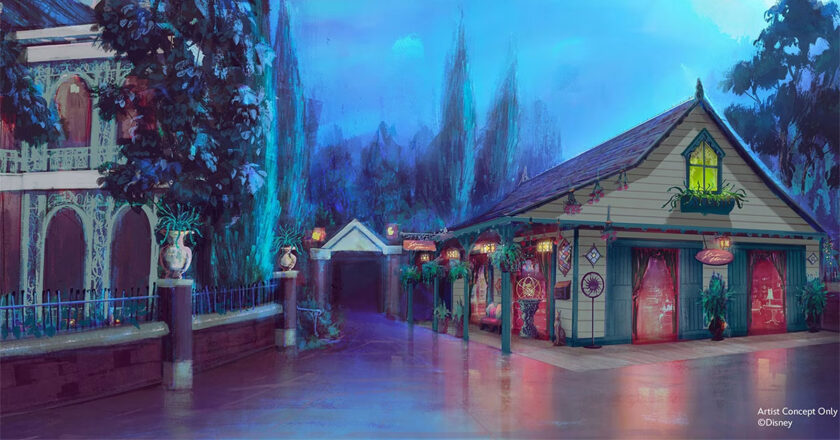 Artist concept of Haunted Mansion expansion retail experience