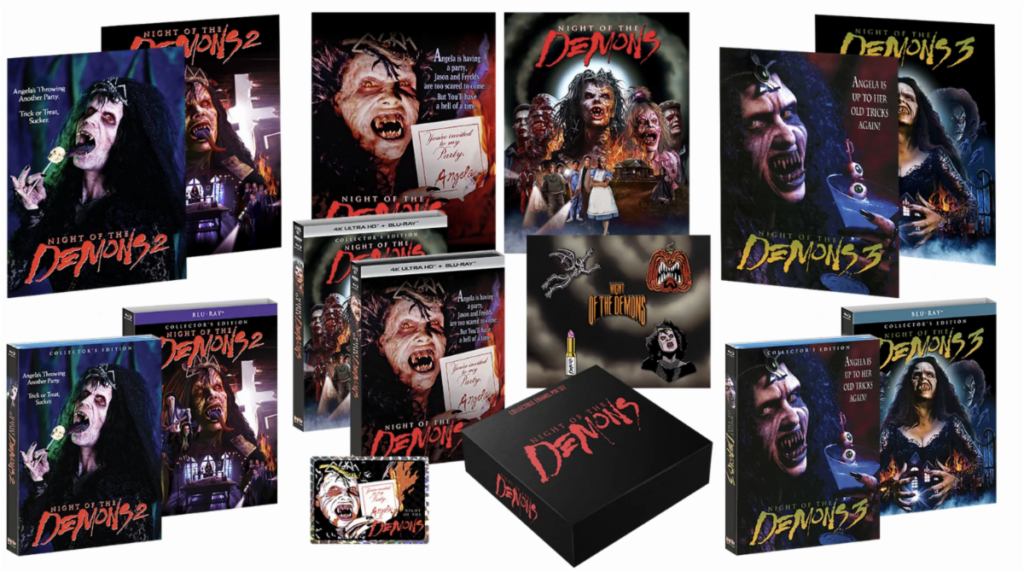 "Night of the Demons" 1-3 Collector’s Editions + 6 Posters + 3 Slipcovers + Prism Sticker + Enamel Pin Set