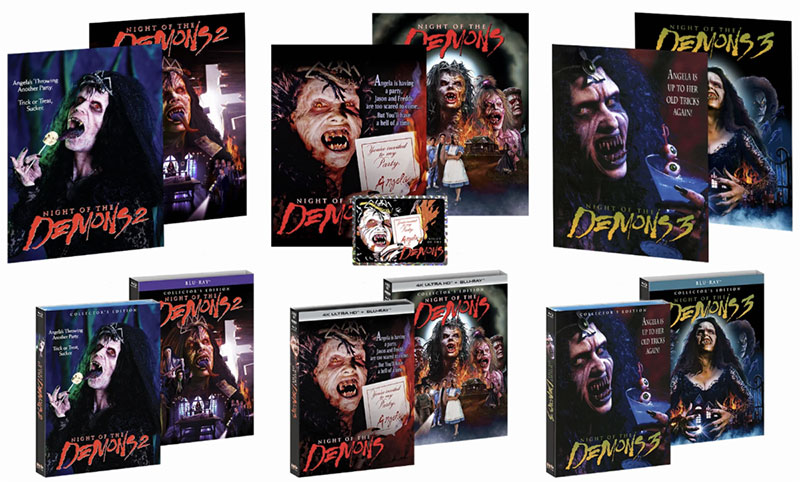 "Night of the Demons" 1-3 Collector’s Editions + 6 Posters + 3 Slipcovers + Prism Sticker