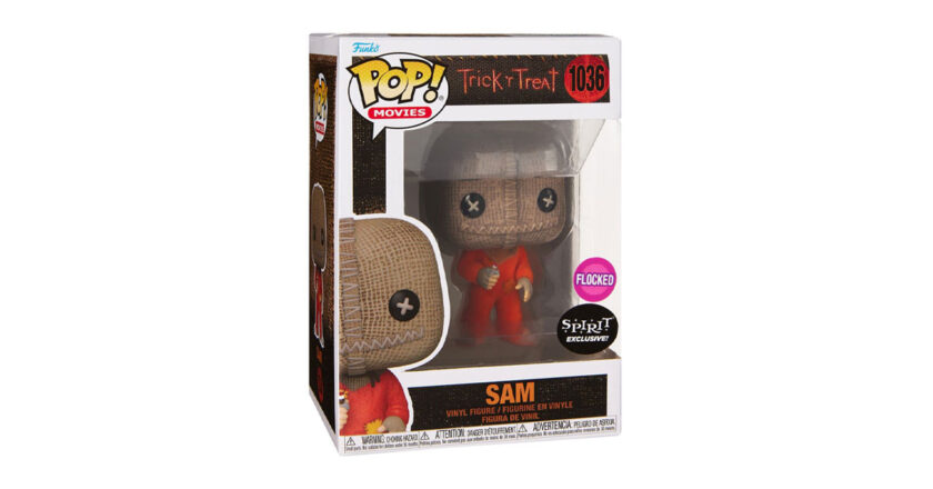 Spirit Halloween Flocked Sam Funko Pop! figure in box