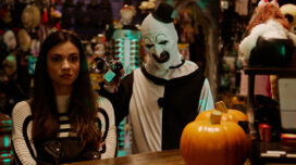 Lauren LaVera and David Howard Thornton in Terrifier 2