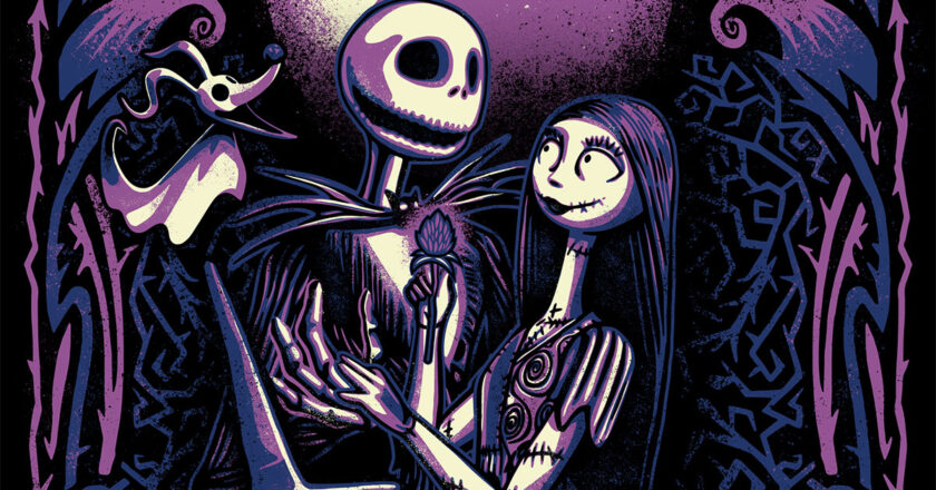Jack, sally, and Zero from the "The Nightmare Before Christmas" 30th anniversary poster